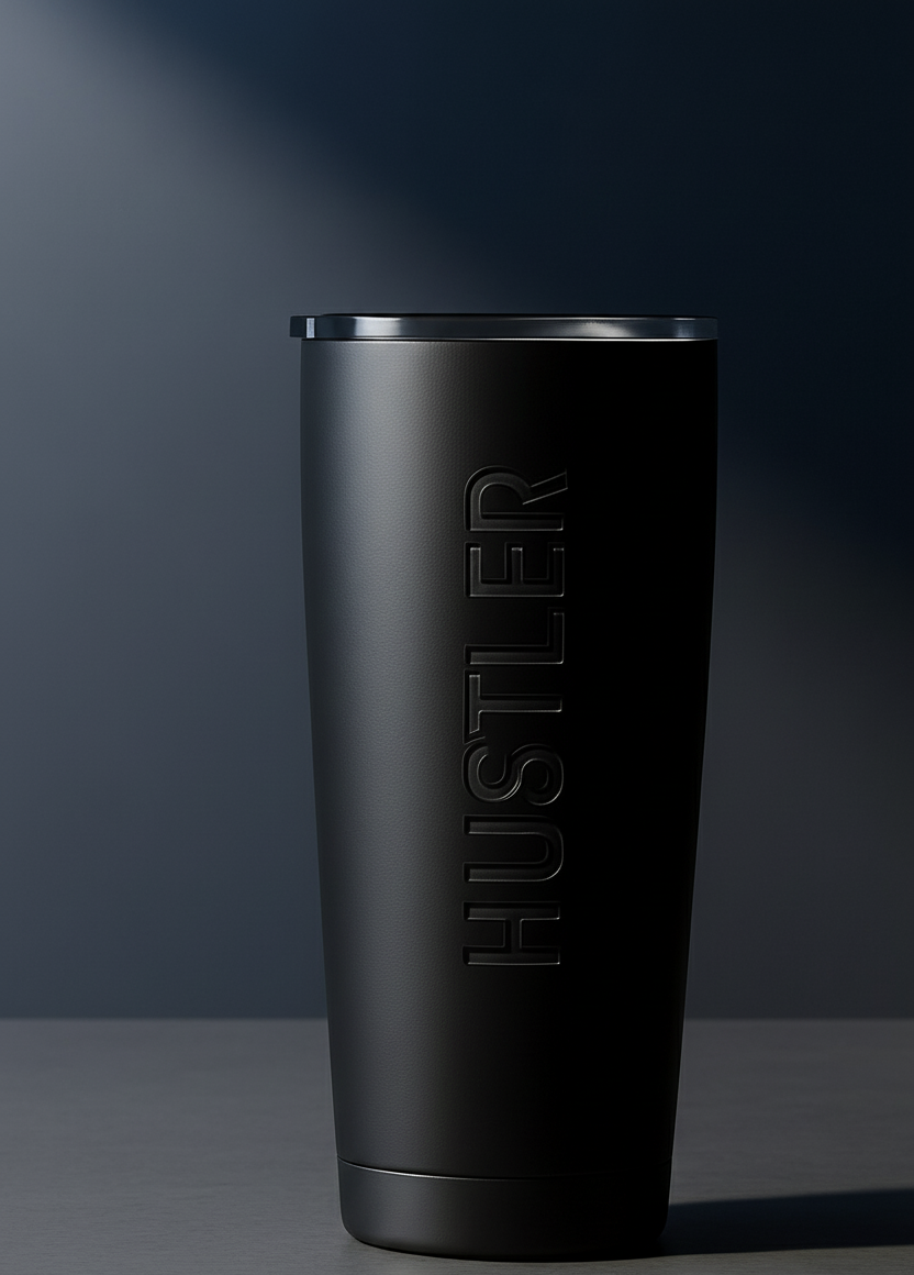 Hustler Vacuum Insulated Tumbler Bottle [400ml] | Stainless Steel Travel Mug | BPA-Free, 100% Leak-Proof | Hot & Cold Coffee Mug for Office, Gym & Travel – Black