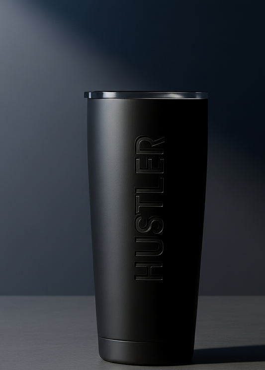 Hustler Vacuum Insulated Tumbler Bottle [400ml] | Stainless Steel Travel Mug | BPA-Free, 100% Leak-Proof | Hot & Cold Coffee Mug for Office, Gym & Travel – Black